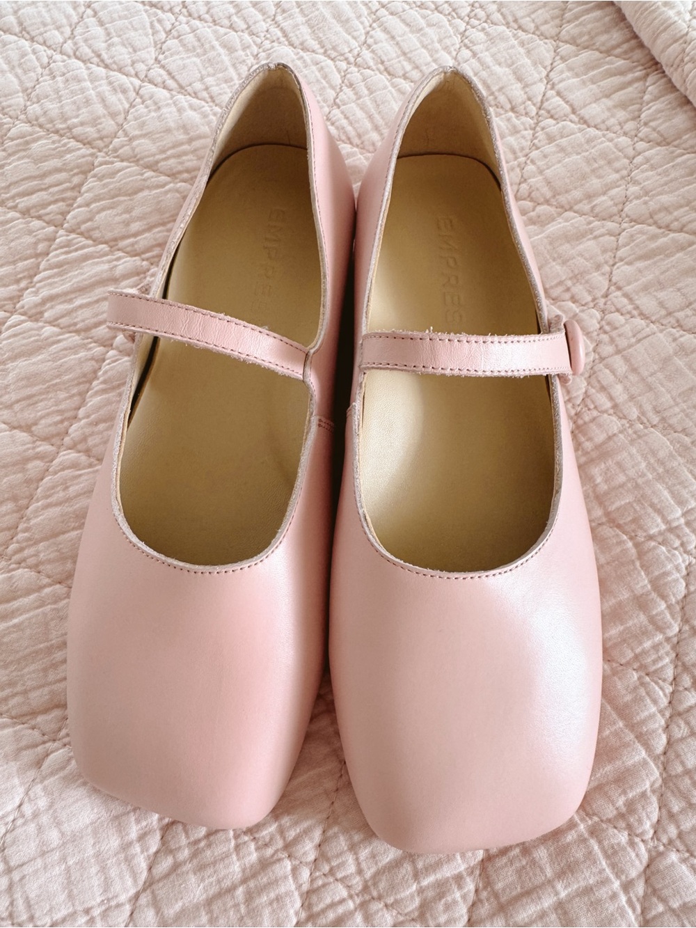 Empress Pink Square Toe Ballet Flats